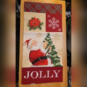 Jaclyn Smith Christmas Santa Table Runner